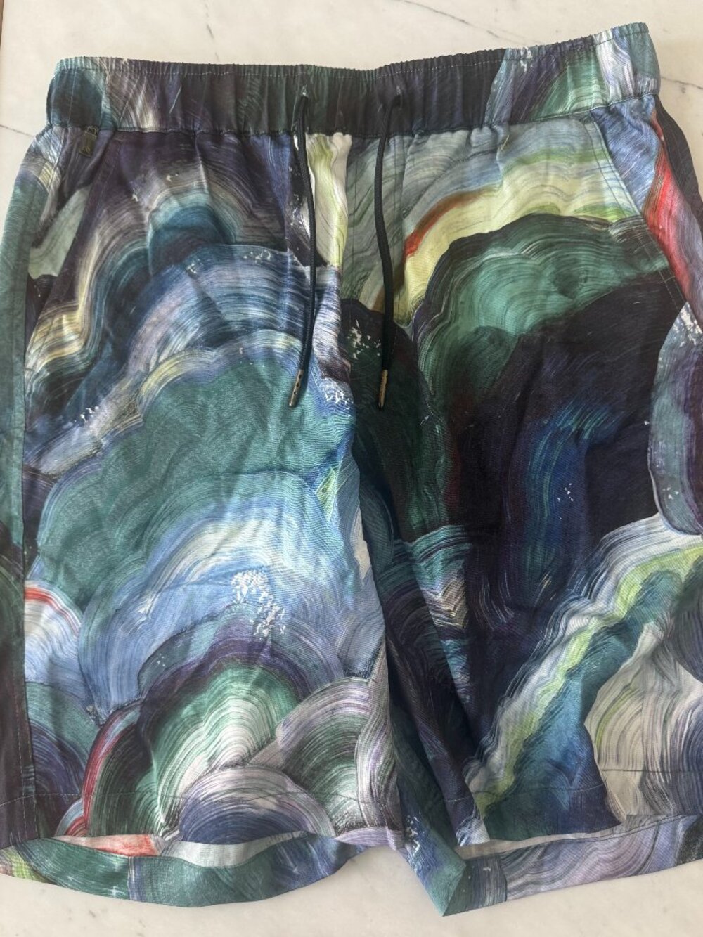 Scotch & Soda Amsterdam Abstract Print Drawstring Shorts Size S